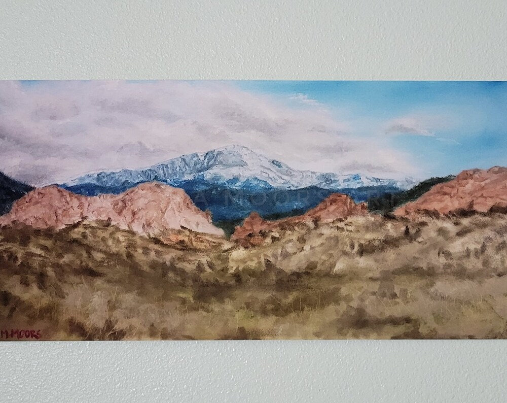 Limited Edition Fine Art Print 10x20 Pikes Peak and Garden of the Gods